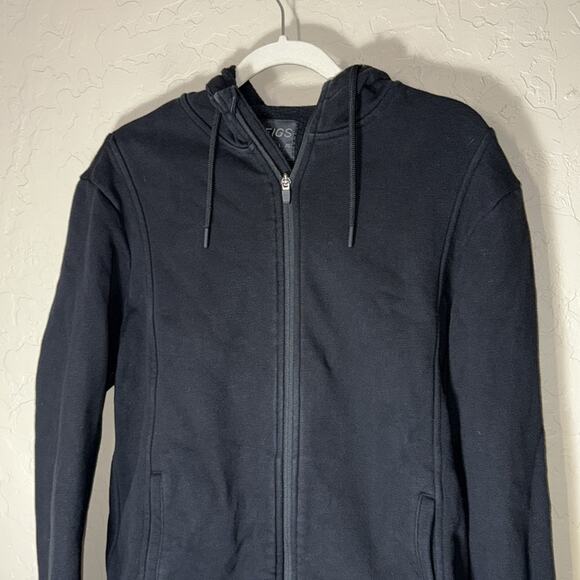 Figs full zip black hoodie with pockets size small - Picture 3 of 7